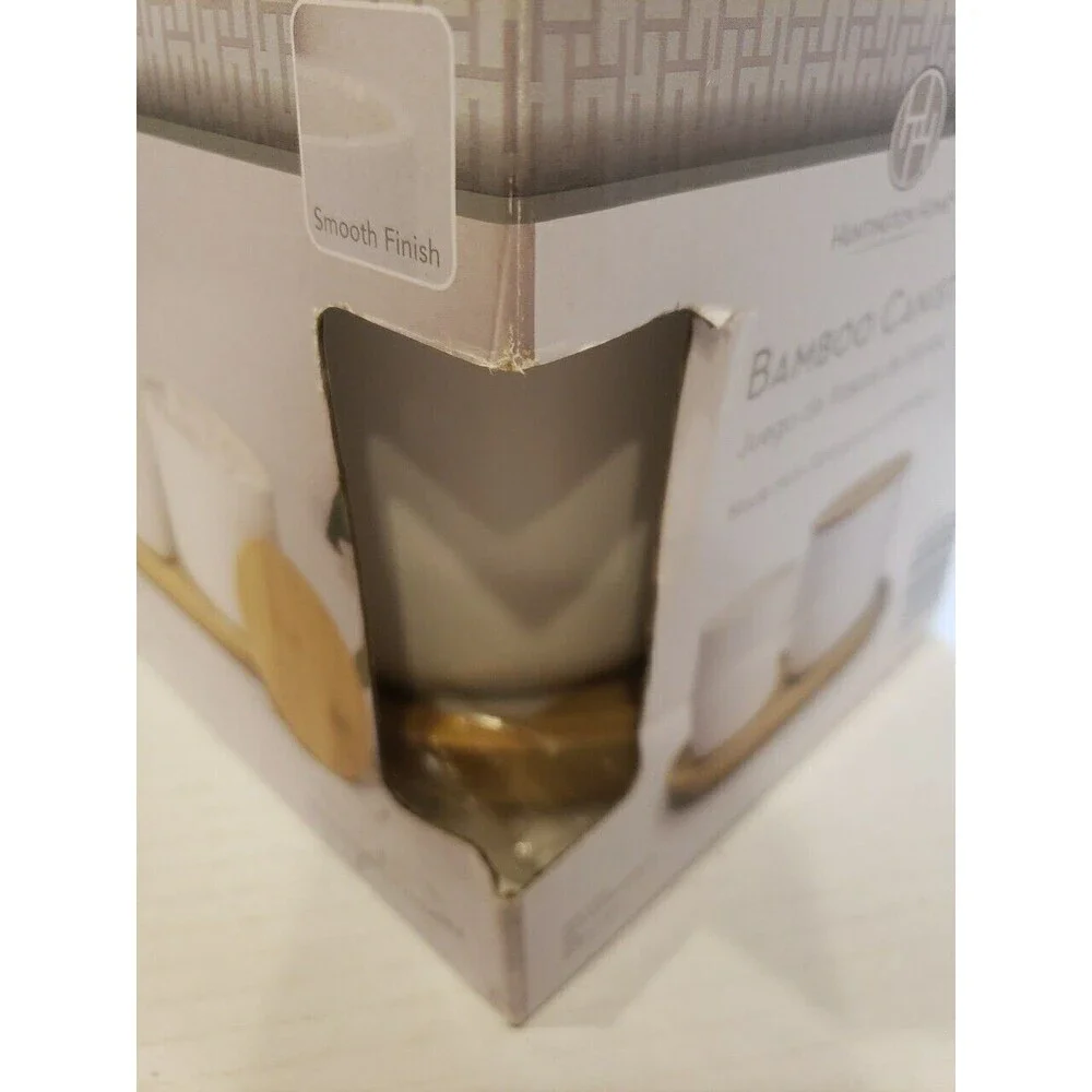New In Box Huntington Home Bamboo Canister Set With Smooth Finish